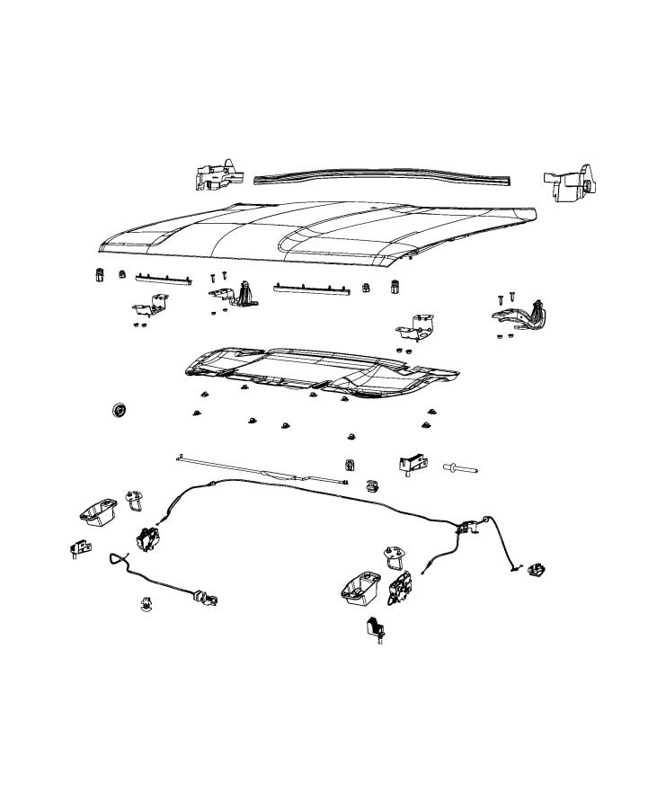 Hood and Hood Release. Diagram