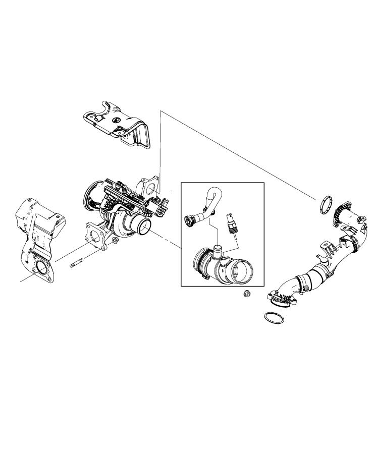 Diagram Turbocharger And Oil Hoses/Tubes 1.3L Turbo. for your Chrysler 300  M