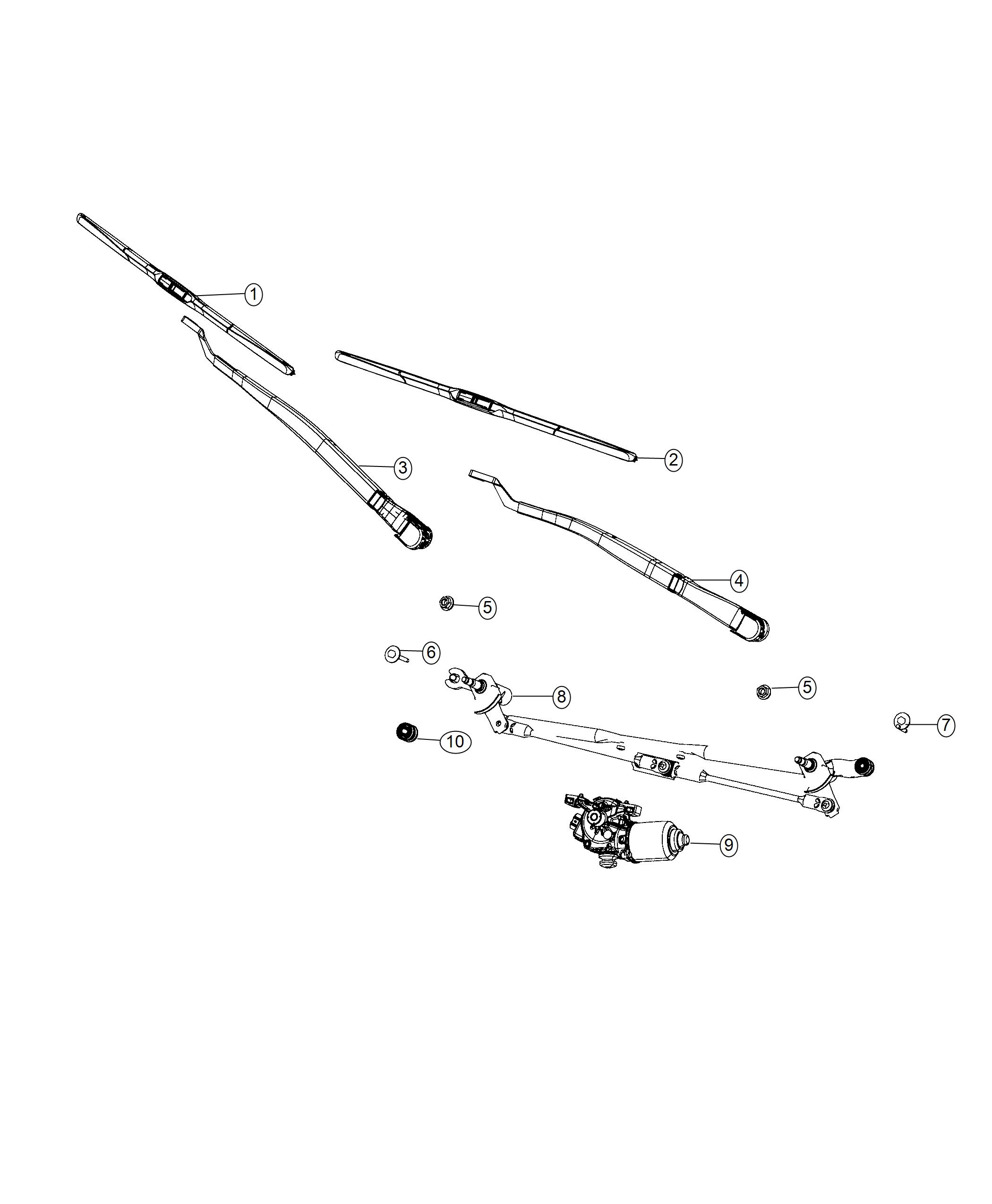 Diagram Front, Wiper System. for your Dodge