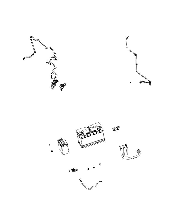 Diagram Auxiliary Battery Wiring, [Stop-Start Dual Battery System]. for your 2024 Fiat 500E 400V GKN097 FR ELEC DRIVE MOTOR Red 