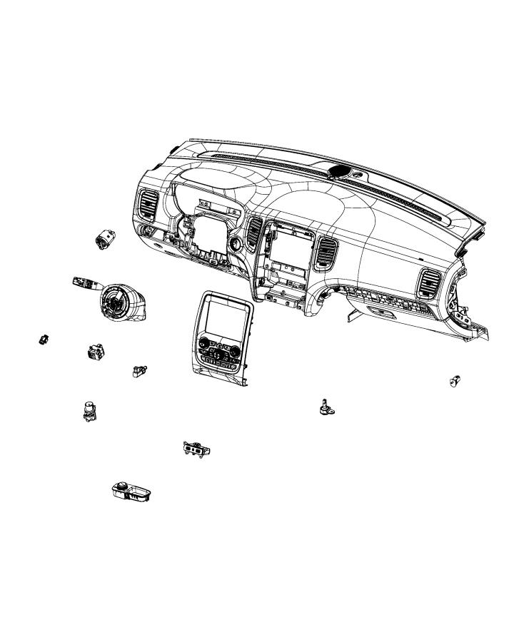 Diagram Module, Dashboard Switches, Sensors and Headlamp / Dimmer. for your 2009 Dodge Durango   