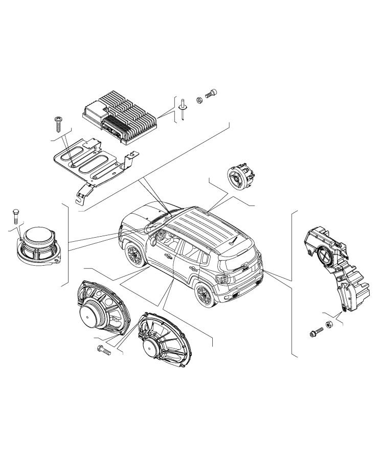 Diagram Speakers And Amplifiers. for your 2021 Jeep Wrangler   