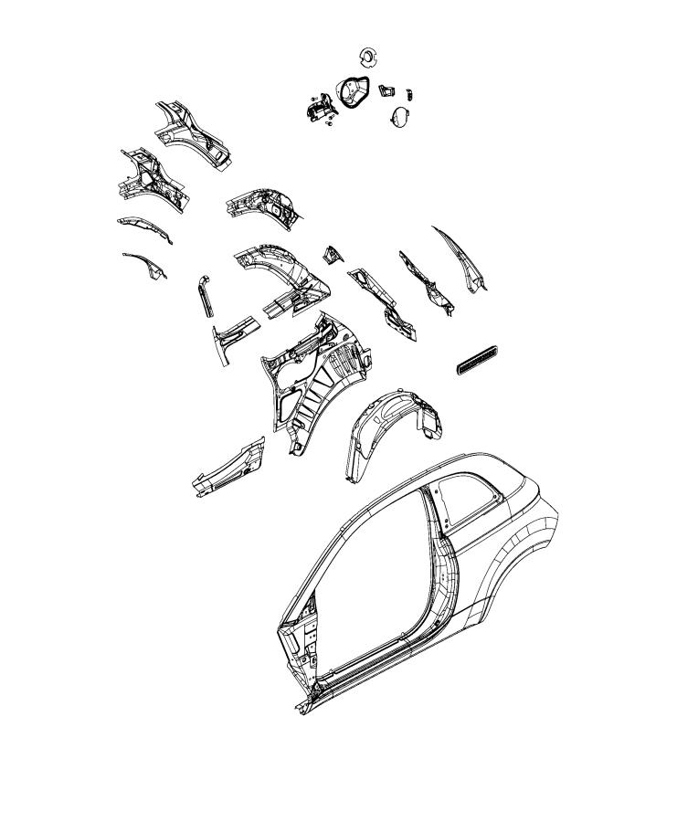 Diagram Rear Quarter Panel. for your Fiat 500  