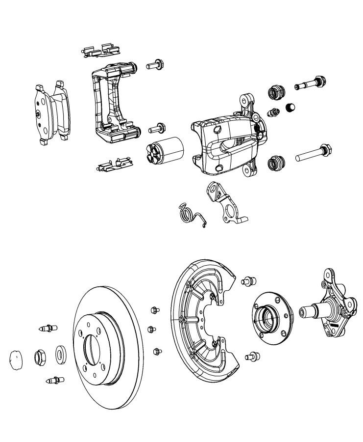 Diagram Brakes, Rear, Disc. for your 1999 Chrysler 300  M 