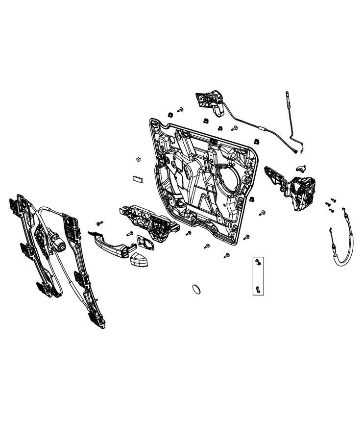 Diagram Rear Door, Hardware Components. for your 2023 Dodge Charger   