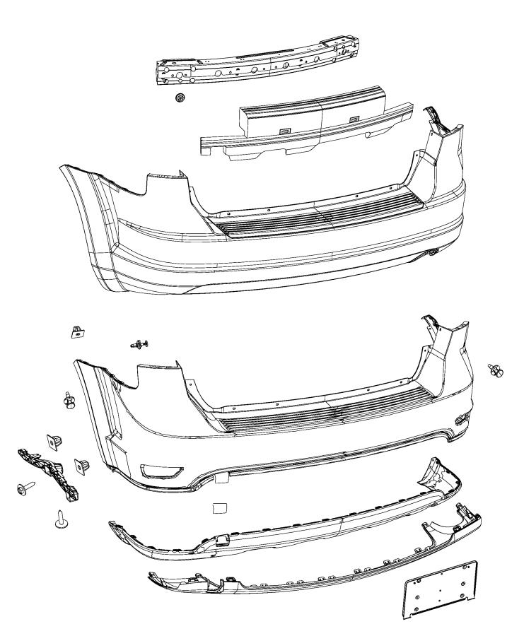 Diagram Fascia, Rear. for your 2010 Dodge Journey   