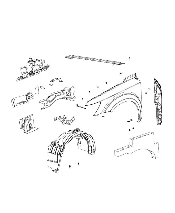 Diagram Front Fender. for your Dodge Journey  