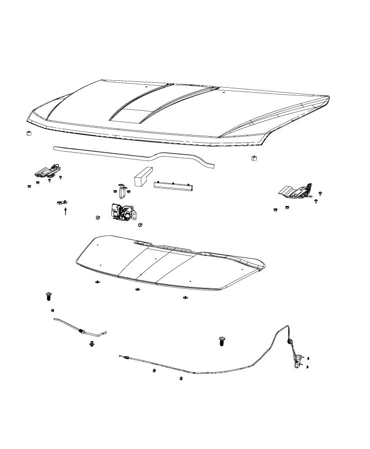 Diagram Hood and Related Parts. for your 2019 Dodge Journey 3.6L V6 SE 