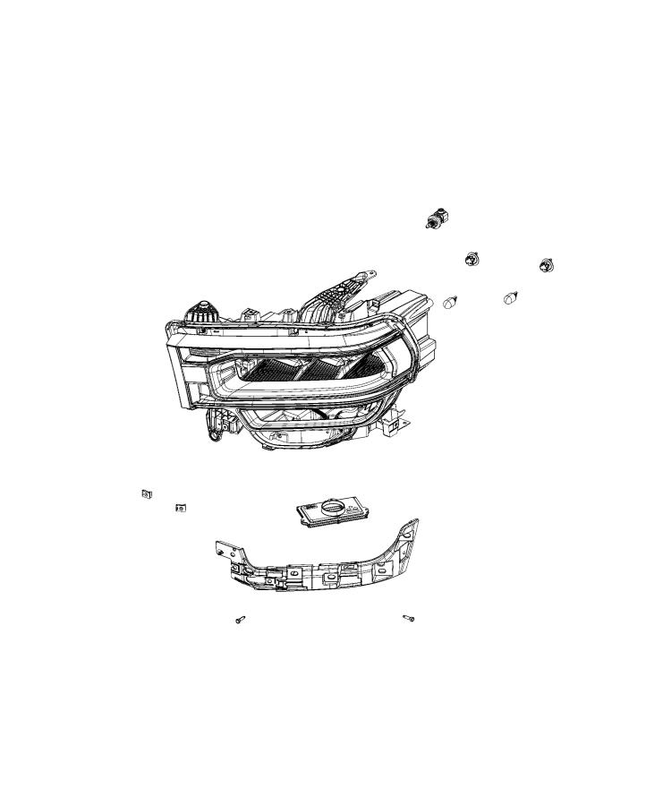 Parts, Headlamp Service. Diagram