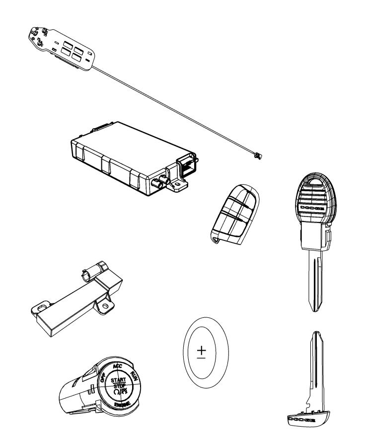 Diagram Receiver Modules, Keys and Key FOBs. for your Dodge