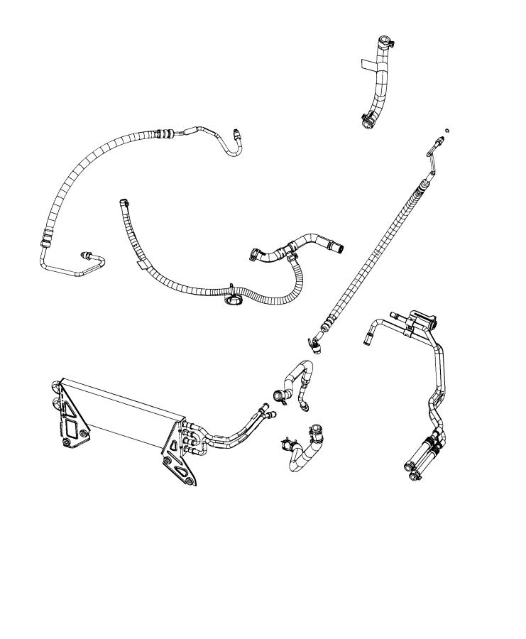 Power Steering Hoses. Diagram