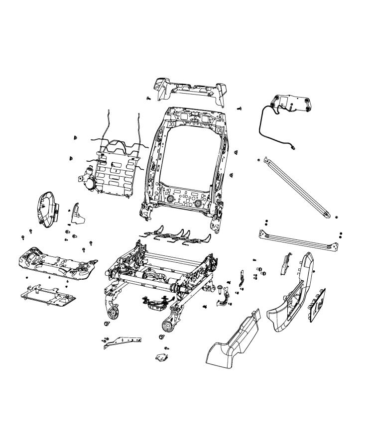 Adjusters, Recliners, Shields and Risers - Driver Seat. Diagram