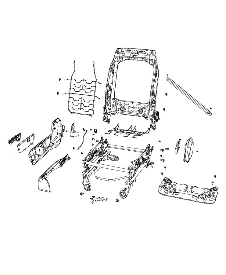 Diagram Adjusters, Recliners, Shields and Risers - Passenger Seat. for your 2002 Ram 1500   