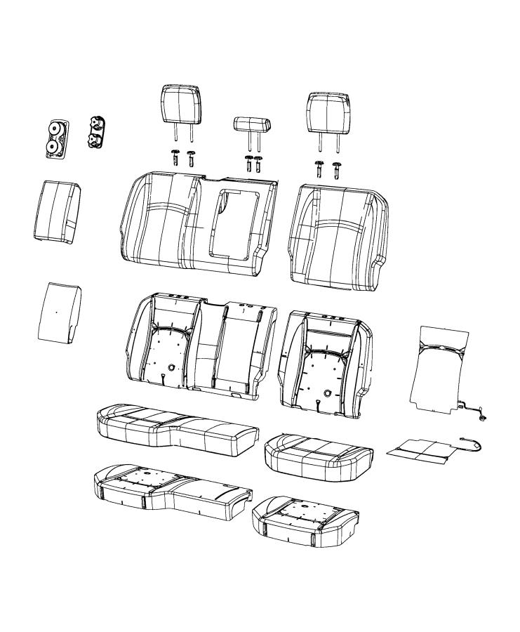 Rear Seat, Split Seat. Diagram