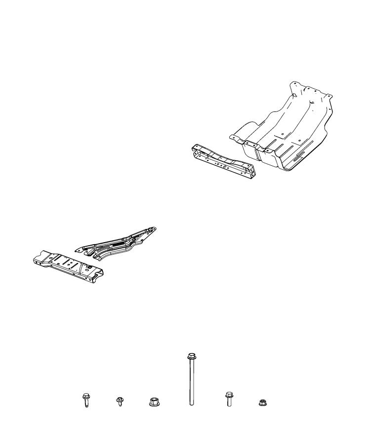 Diagram Underbody Shields and Plates. for your Ram 3500  