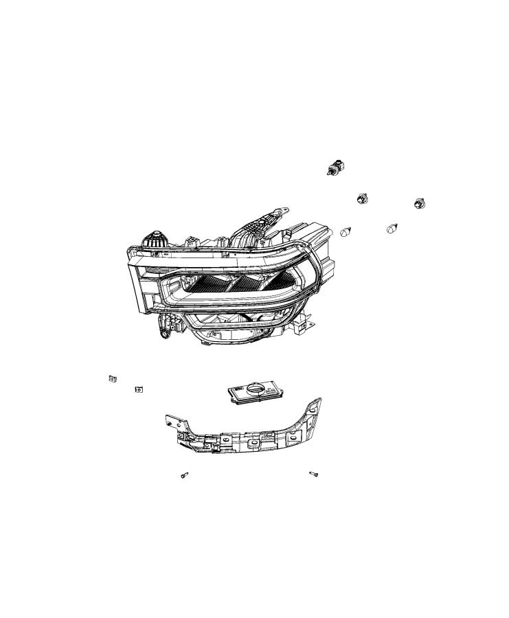 Parts, Headlamp Service. Diagram