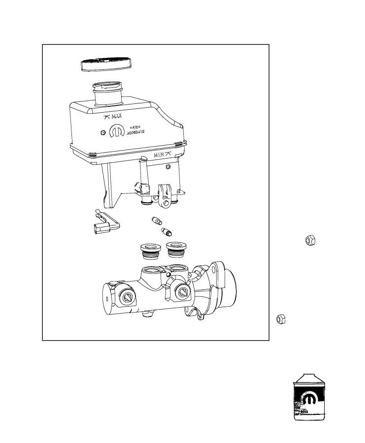 Master Cylinder, Brake. Diagram