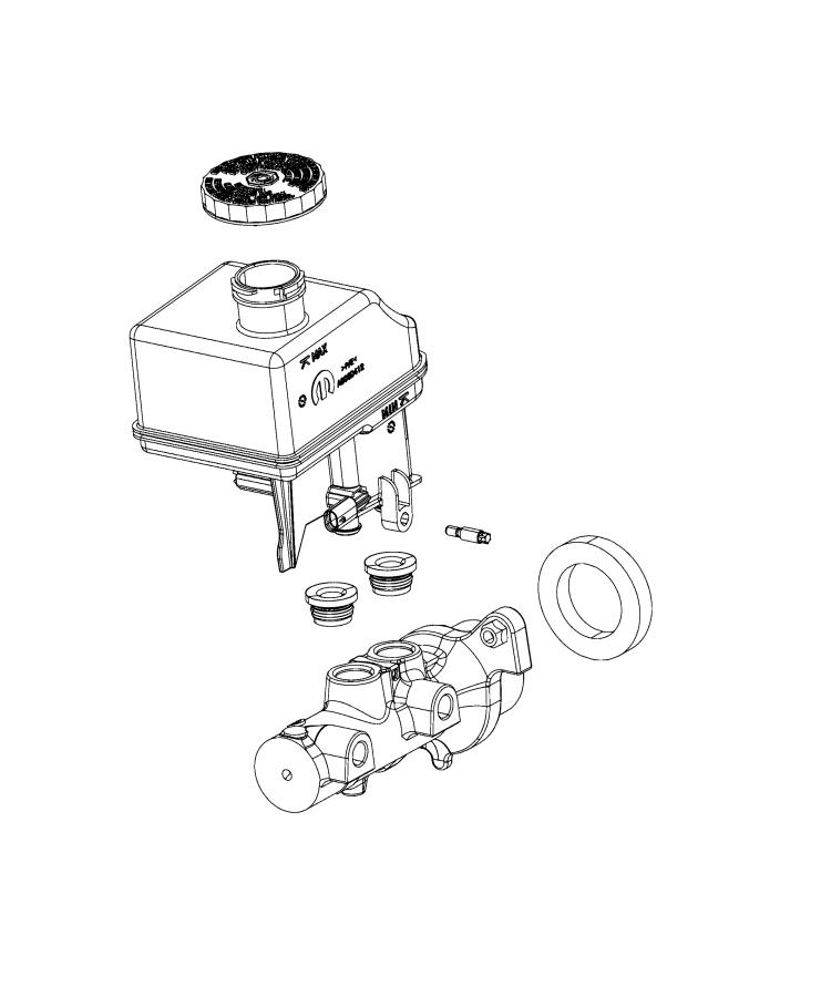 Diagram Master Cylinder, Brake. for your Ram 3500  