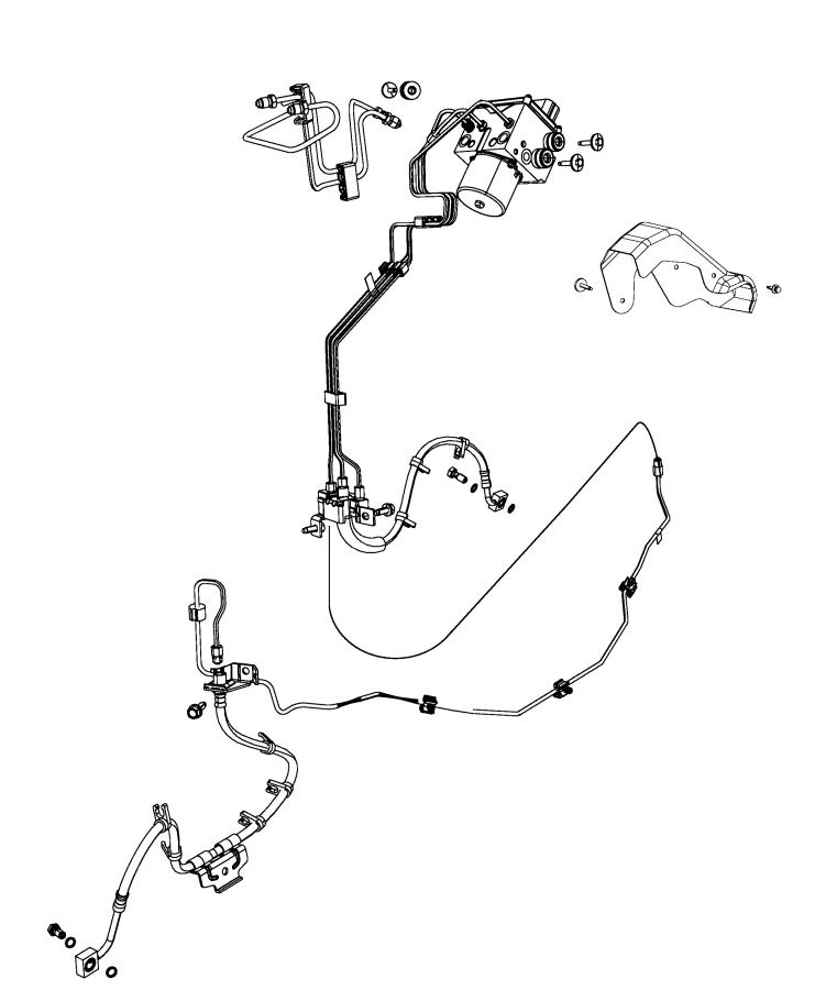 Diagram Brake Tubes and Hoses, Front. for your 2004 Chrysler 300  M 