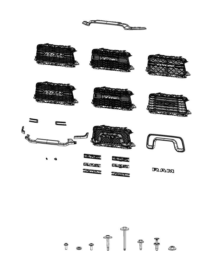 Diagram Grilles. for your 2005 Ram 2500   