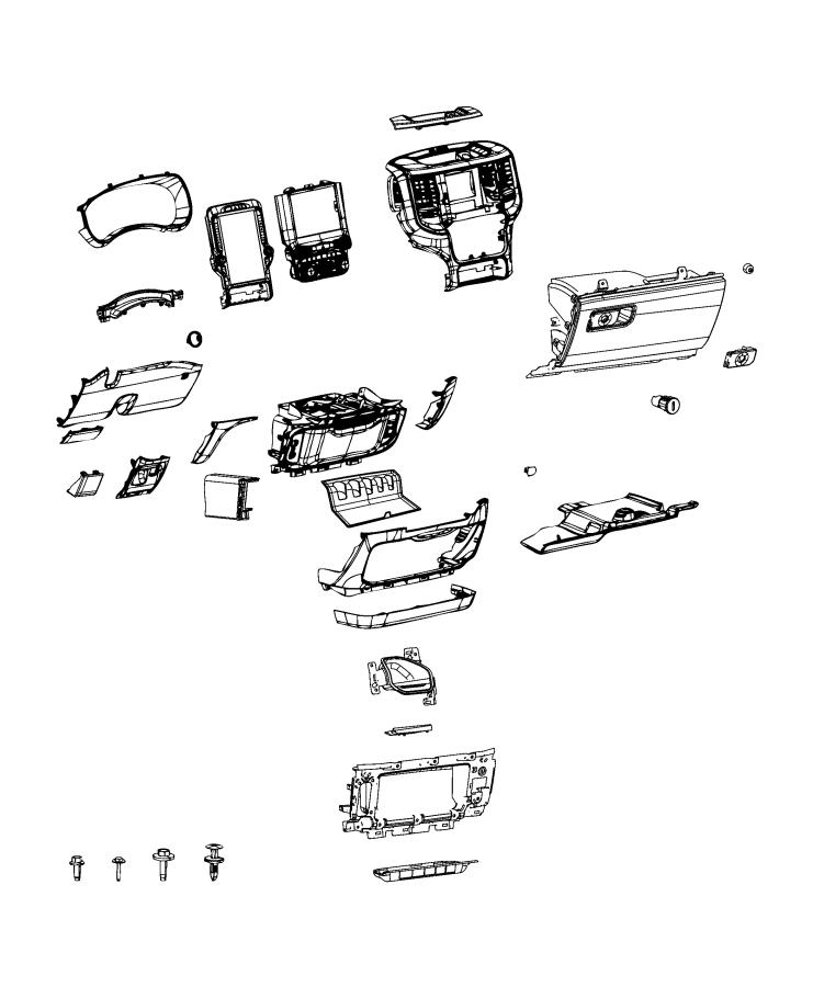 Instrument Panel, Lower. Diagram