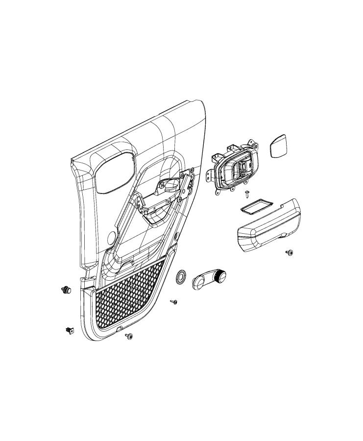 Diagram Rear Door Trim Panels. for your 1998 Jeep Wrangler   