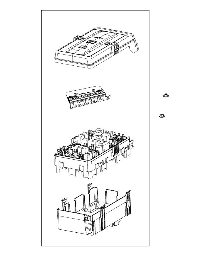 Diagram Center, Power Distribution. for your Chrysler Voyager  