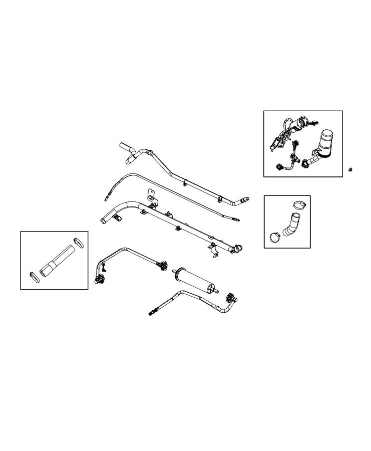 Diagram Fuel Tank Filler Tube and Related Parts. for your Jeep