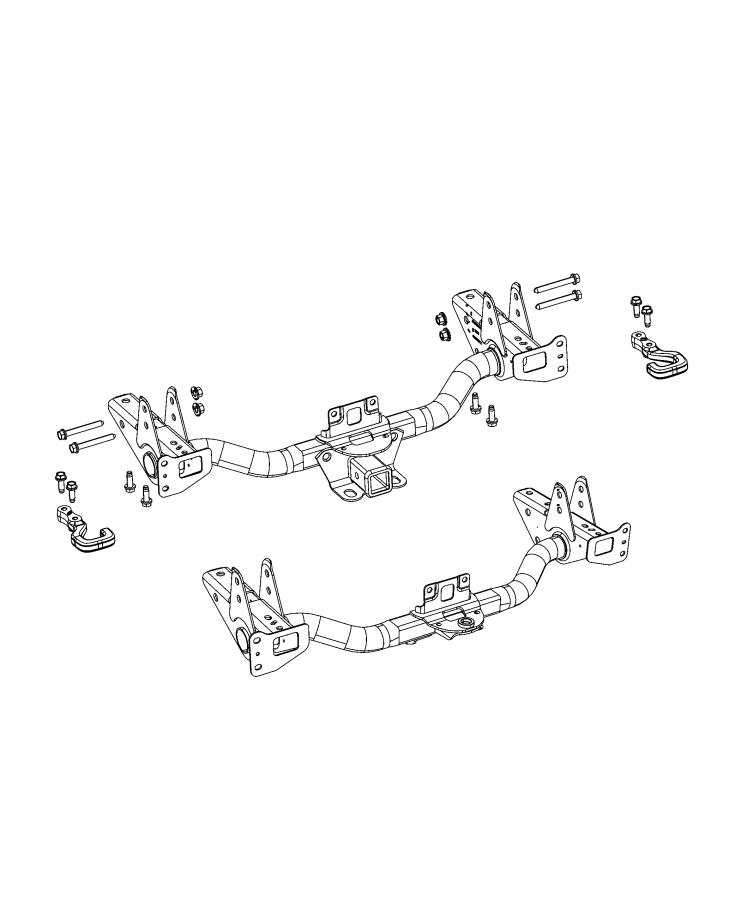 Diagram Tow Hooks and Hitches, Rear. for your Jeep Gladiator  