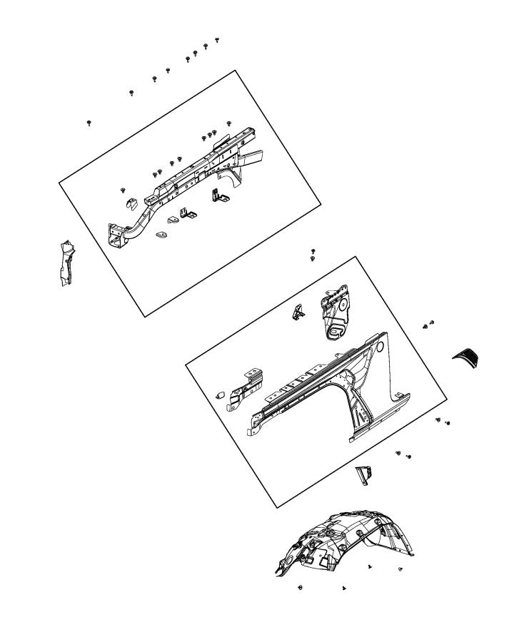 Diagram Front Fender. for your 2020 Jeep Gladiator   