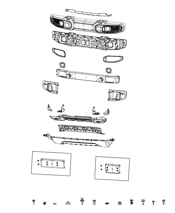 Diagram Bumper, Front. for your 2010 Dodge Journey   