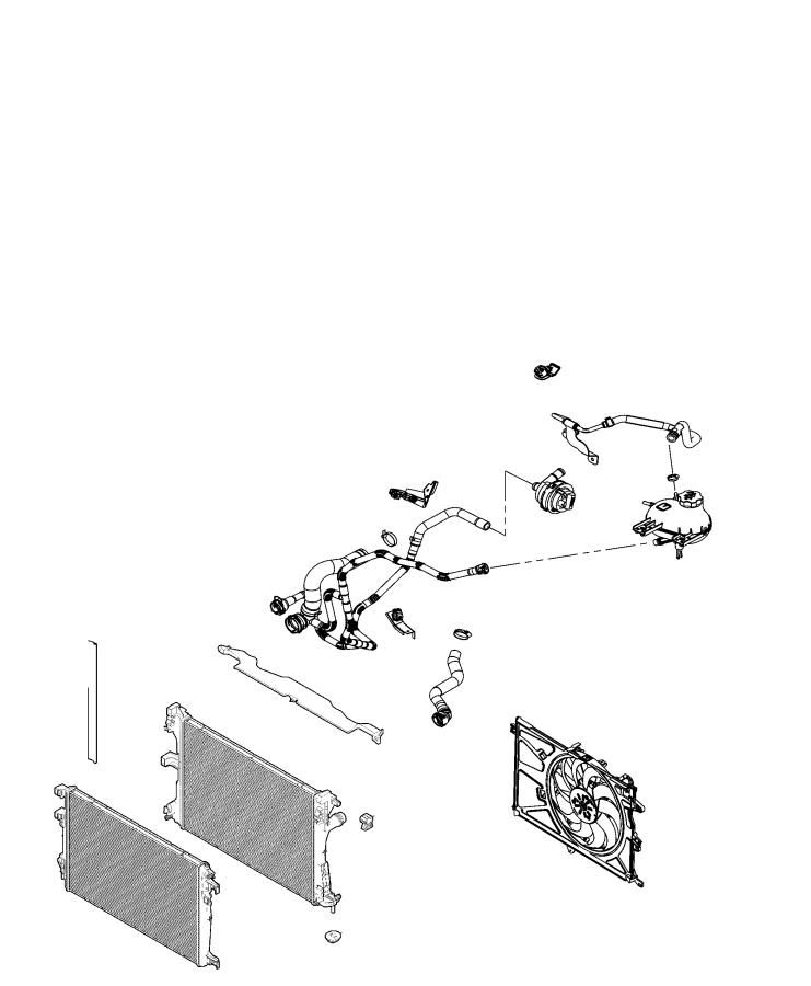 Diagram Radiator and Related Parts, 1.3L [1.3L I4 Turbo MAir DI Engine w/ESS]. for your 2002 Chrysler 300  M 