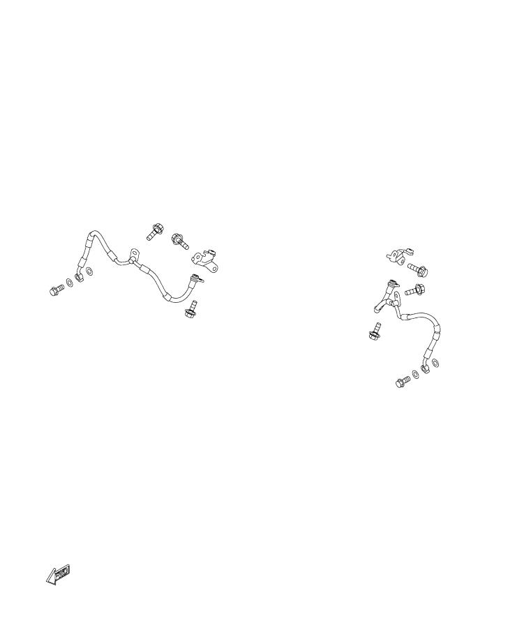 Brake Tubes and Hoses, Front. Diagram