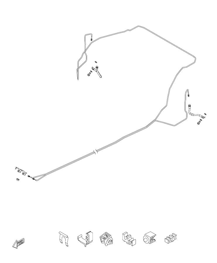 Brake Tubes and Hoses, Rear. Diagram