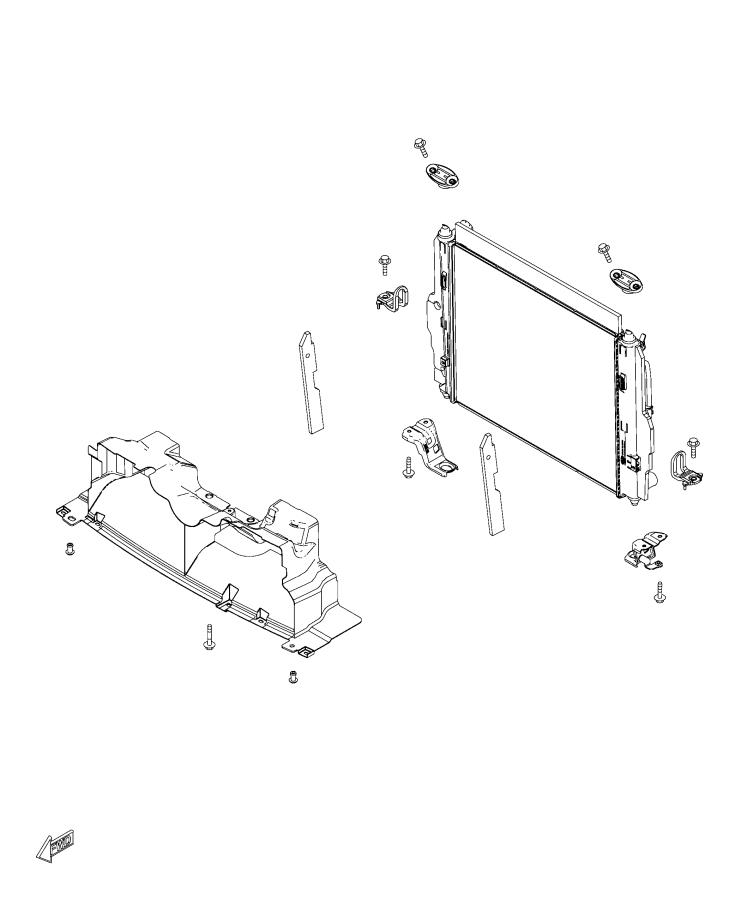 Diagram Radiator Support And Related Parts. for your 2001 Chrysler 300  M 