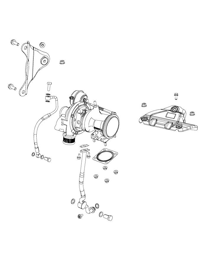 Diagram Turbocharger And Oil Hoses/Tubes 1.4L Turbo. for your Fiat 124 Spider  