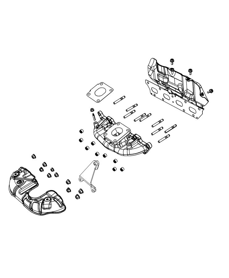 Diagram Exhaust Manifold 1.4L Turbocharged. for your Fiat 124 Spider  