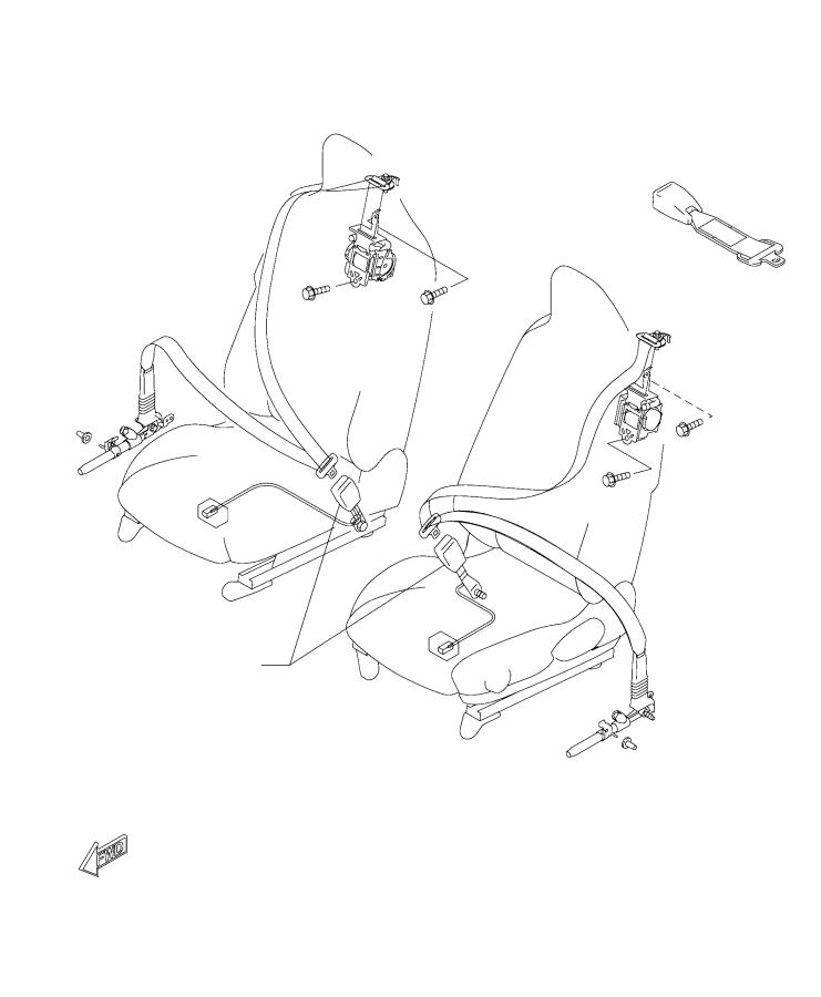 Diagram Seat Belts. for your Fiat 124 Spider  