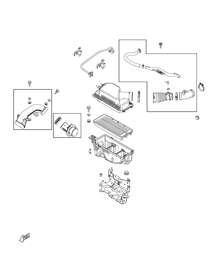 Diagram Air Cleaner. for your 2020 Fiat 124 Spider   