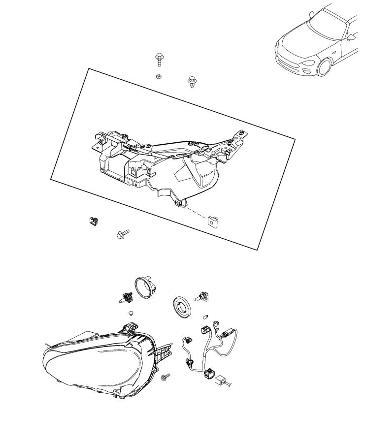 Diagram Lamp, Front. for your 2020 Fiat 124 Spider   