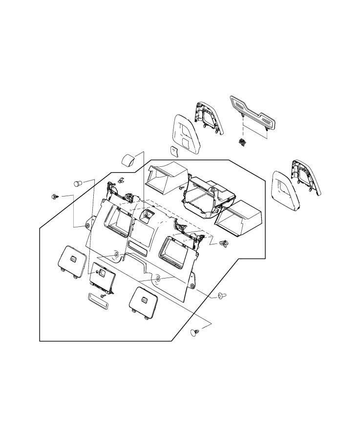 Diagram Bins, Covers - Passenger Compartment. for your Fiat 124 Spider  