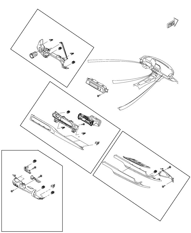 Instrument Panel Covers. Diagram