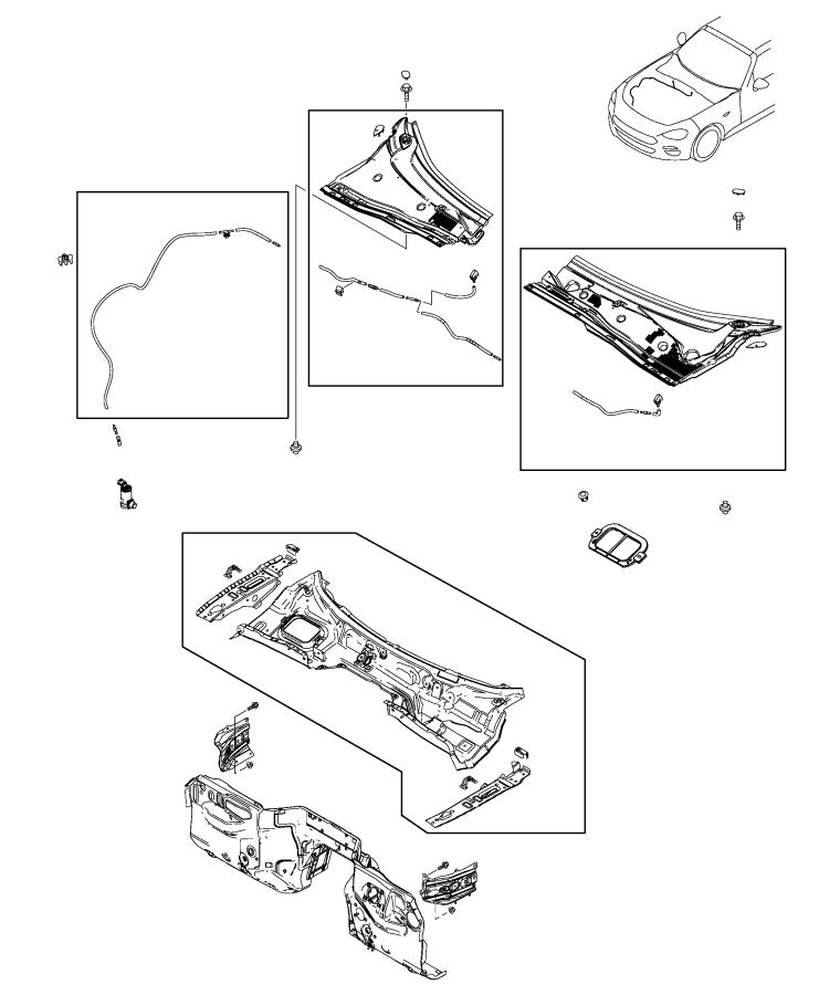 Diagram Cowl And Dash Panel. for your 2020 Fiat 124 Spider  Abarth 