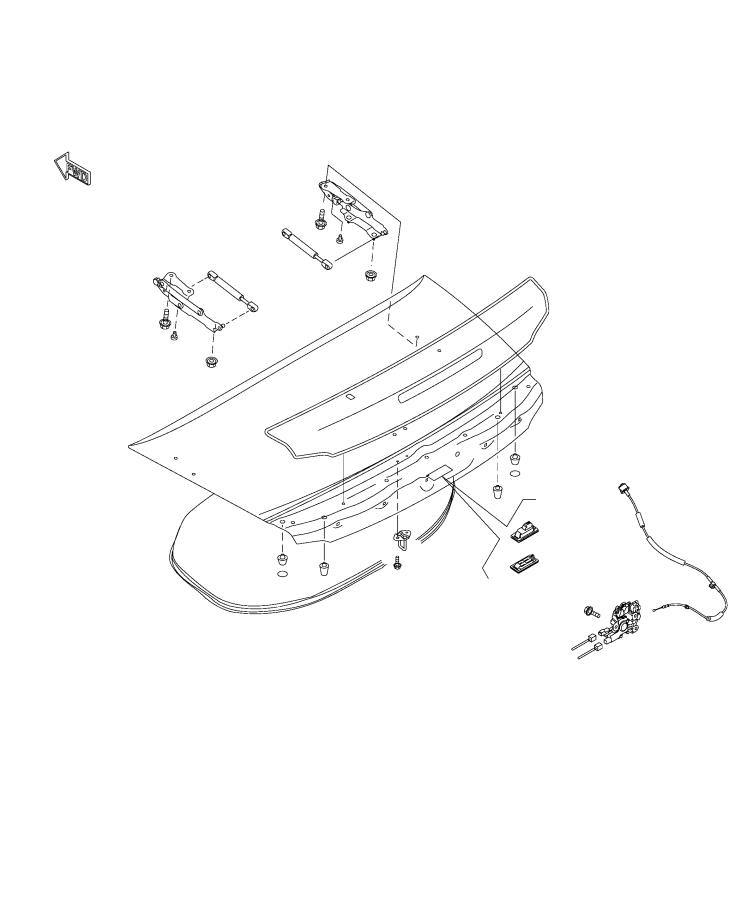 Diagram Decklid. for your Fiat 124 Spider  