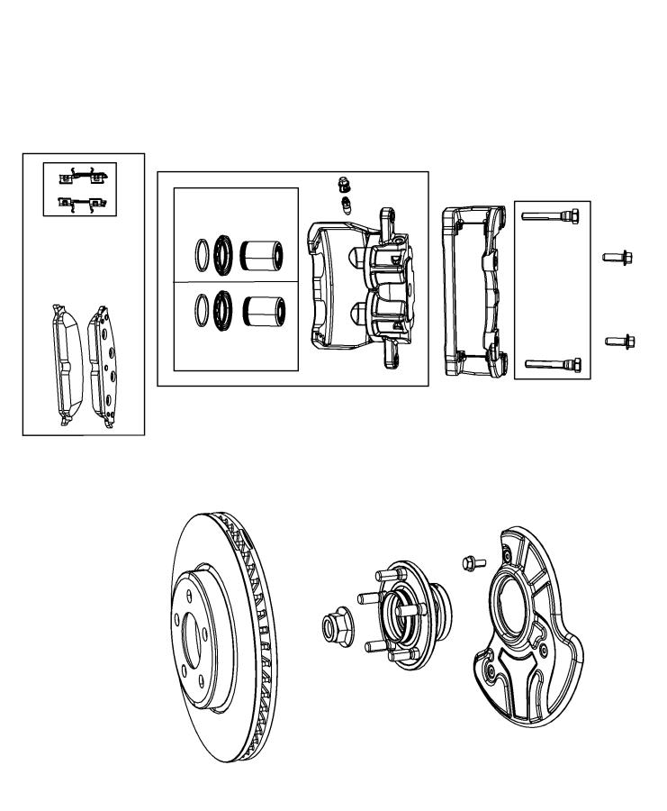 Full size assembly image of Brakes, Front, RWD [Anti-Lock 4-Wheel Disc Perf Brakes] [Anti-Lock 4-Wheel Disc HD Brakes] [4-Wheel Disc Heavy Duty Brakes]. (1/1)
