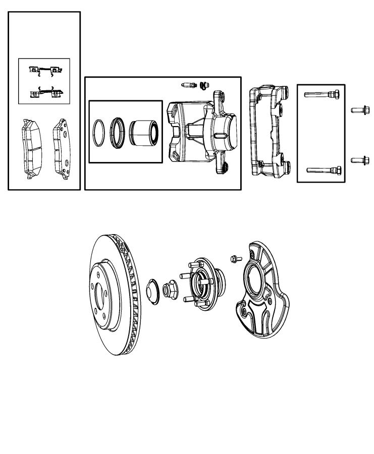 Diagram Brakes, Front, RWD [Brakes - Anti-Lock 4-Wheel Disc] [Brakes - 4-Wheel Disc]. for your Dodge Magnum  