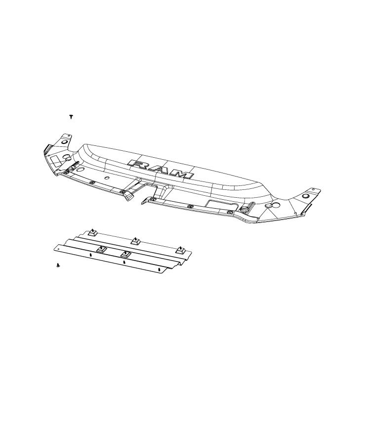 Diagram Radiator Seals, Shields, and Baffles. for your 2009 Ram 2500   