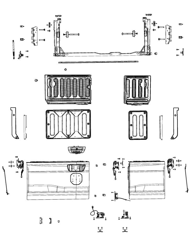 Diagram Tailgate. for your Dodge