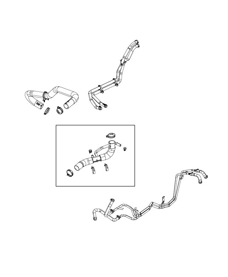 Coolant Tubes and Hoses. Diagram