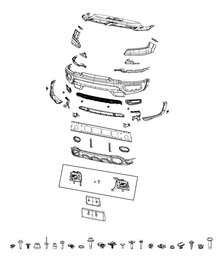 Diagram Bumper, Front. for your 2020 Ram 1500   